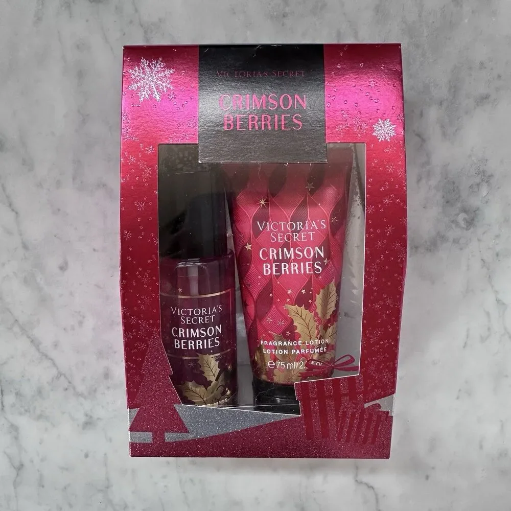 Victoria’s Secret Crimson Berries Fragrance Lotion & Mist Set 2.5 Oz Each New